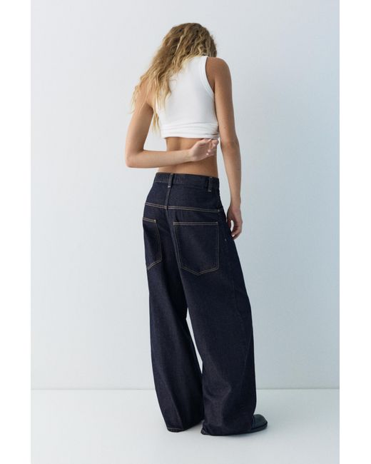 Pull&Bear Yellow Oversize Baggy Jeans