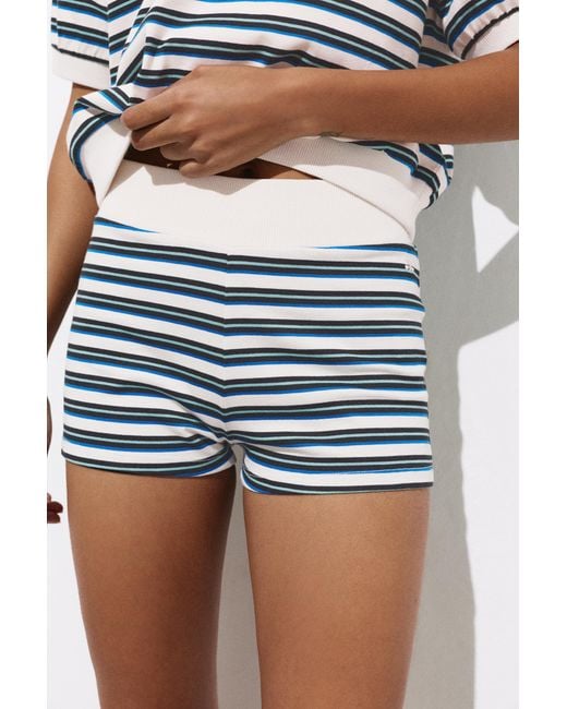 Pull&Bear Gestreepte Short in het Brown
