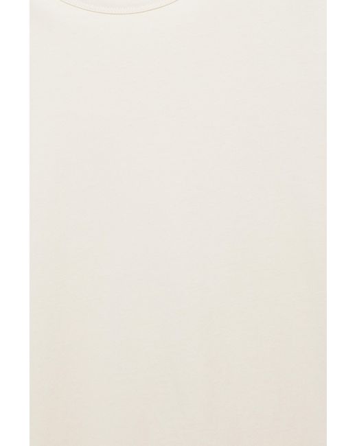 Pull&Bear Basic Slim Fit T-Shirt in het White voor heren