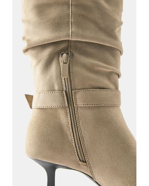 Bottines À Talon Ouvert Pull&Bear en coloris Natural