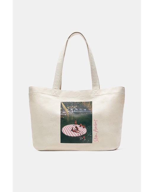 Pull&Bear White Shopper Slim Aarons