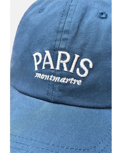 Pull&Bear Blue Embroidered Paris Cap