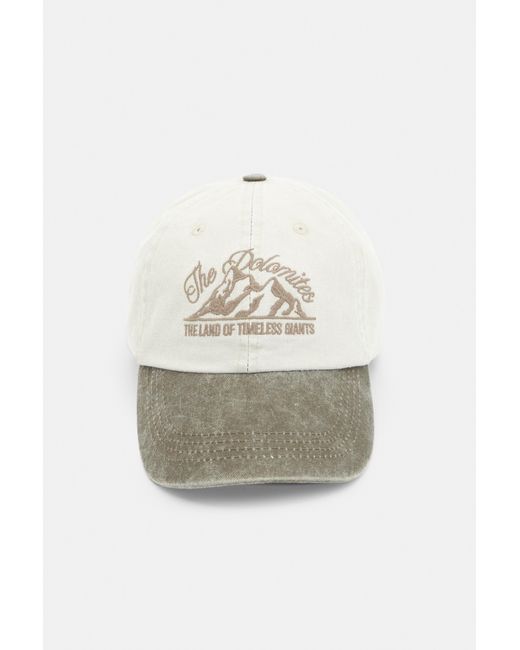 Pull&Bear White The Dolomites Cap for men