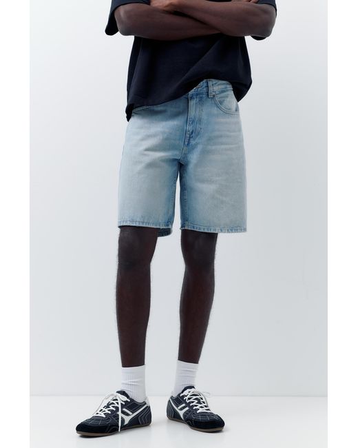 Pull&Bear Blue Standard Denim Bermuda Shorts for men