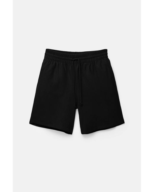Pull&Bear Jogger-Bermudas Mit Diagonalem Strukturmuster in Black für Herren
