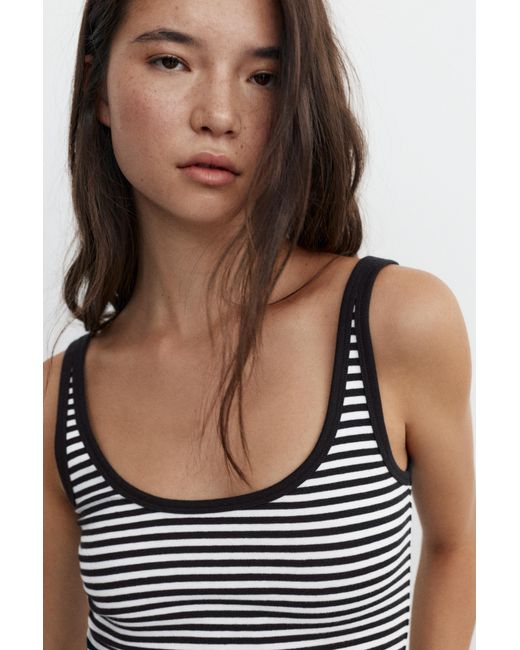 Pull&Bear Black Modal Tank Top