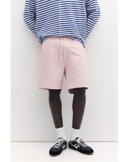Pull&Bear Pink Bermuda Jogger With Logo for men