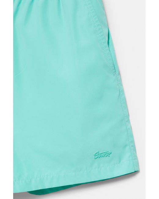 Pull&Bear Blue Basic Swim Shorts for men