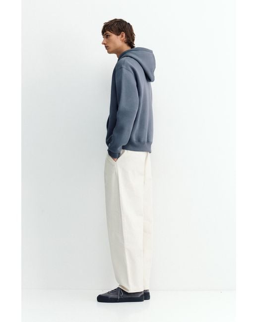 Felpa Basic Con Cappuccio di Pull&Bear in Blue da Uomo