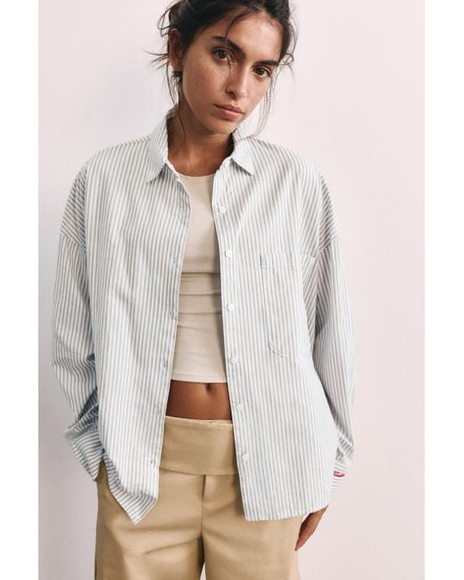 Chemise Rayée Brodée Pull&Bear en coloris Multicolor