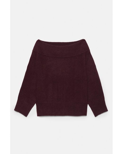 Pull&Bear Red Soft Knit Bardot Jumper
