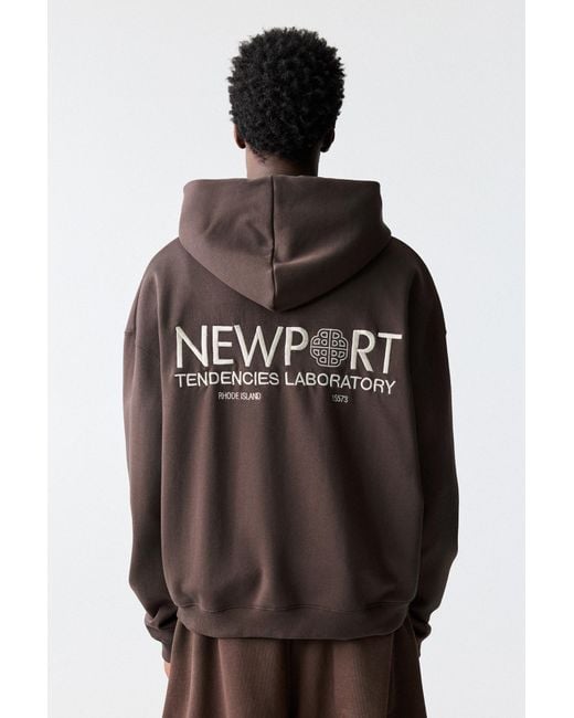 Pull&Bear Brown Hoodie With Zip for men