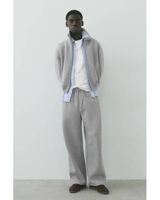 Pull&Bear Gray Relaxed Fit Sweatpants for men