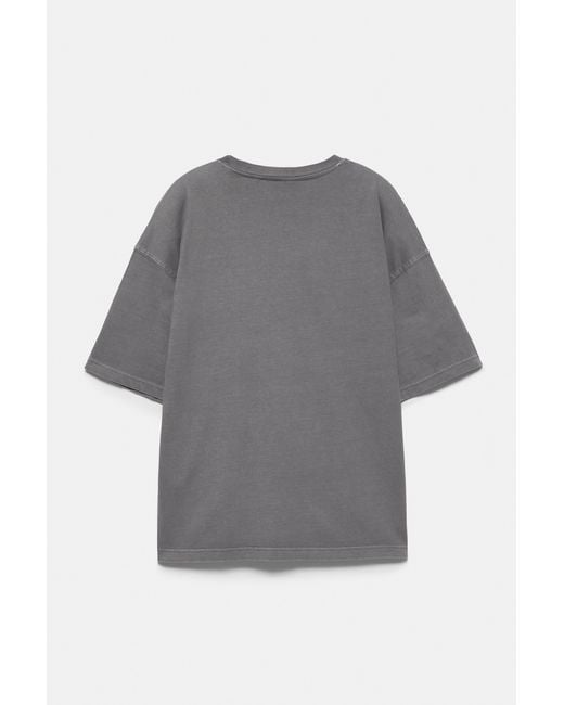 Pull&Bear Red Stwd Unwritten Living T-Shirt for men