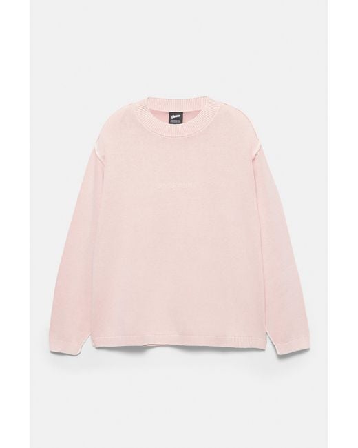 Pull&Bear Pink Stwd Studio Embroidered Jumper for men