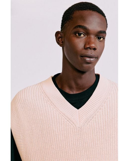 Pull&Bear Gray Knit Vest for men