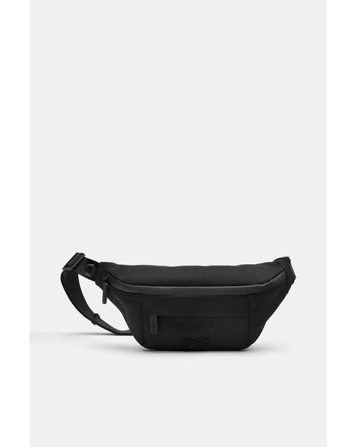 Pull&Bear Black Stwd Nylon Belt Bag for men