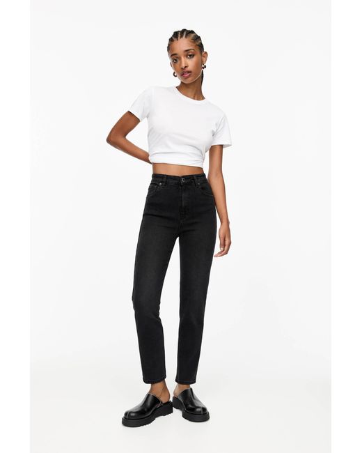 Pull&Bear Black Relaxed Mom Jeans