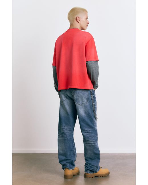 Pull&Bear Red Stwd Community T-Shirt for men