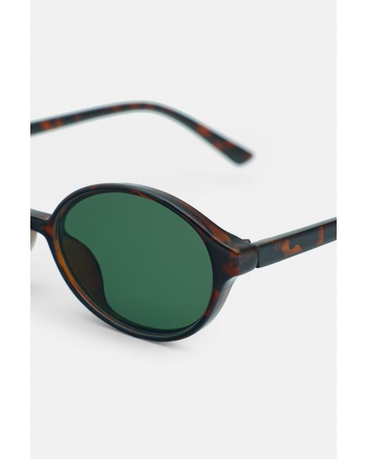Pull&Bear Green Resin Oval Sunglasses