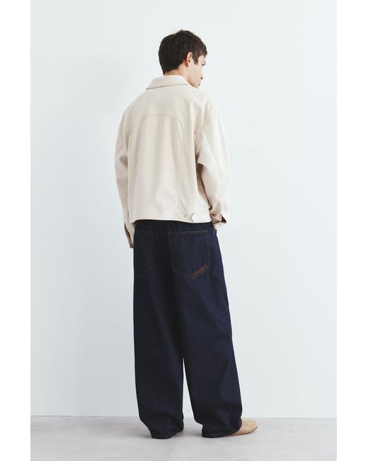Pull&Bear White Textured Jacket for men