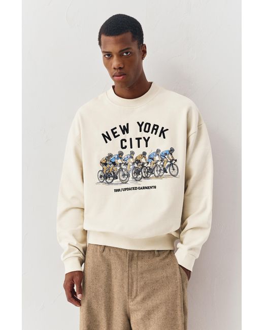 Pull&Bear Multicolor Cyclist Graphic Sweatshirt for men