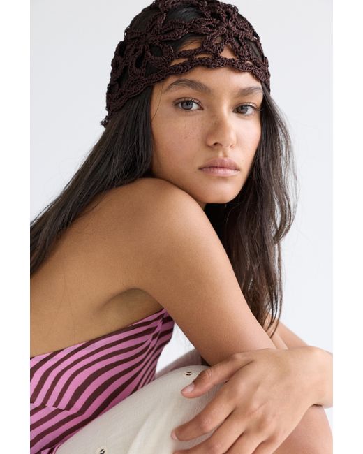 Berretto A Cuffia All'Uncinetto di Pull&Bear in Multicolor