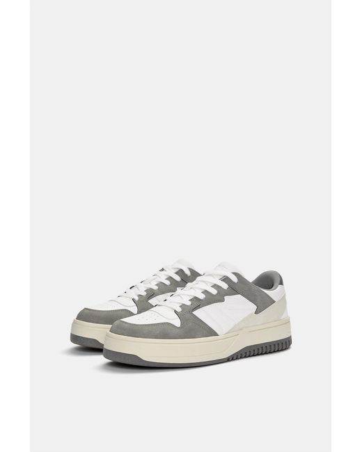 Pull&Bear Sneaker Mit Dicker Sohle in White für Herren