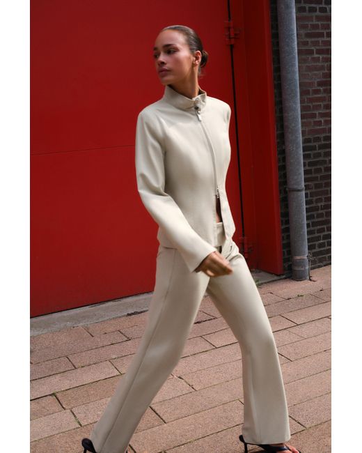 Pull&Bear Rechte Broek Met Gesp in het Red