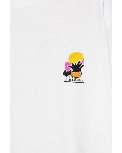 Pull&Bear Black Boxy Ibiza Graphic T-Shirt for men