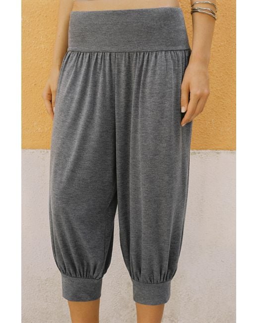 Pull&Bear Gray Cropped Sarouel Trousers