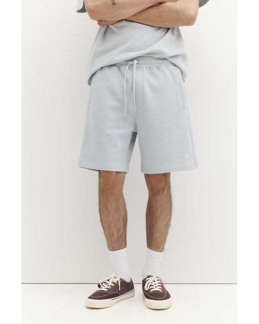 Pull&Bear White Bermuda Jogger With Logo for men