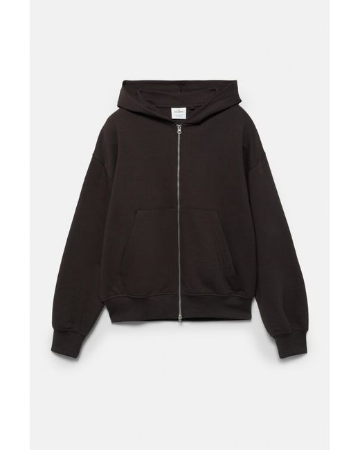 Pull&Bear Black Hoodie With Zipper