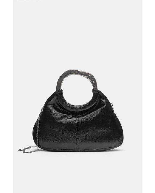 Borsa Con Manico Metallico di Pull&Bear in Black
