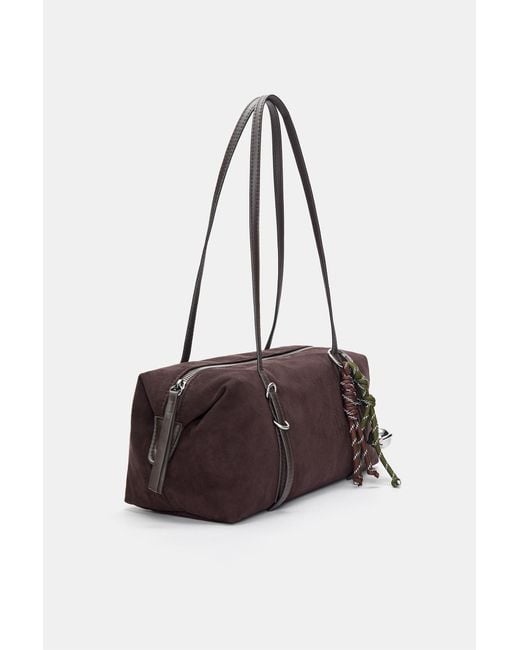 Pull&Bear Brown Schultertasche Mit Zierde