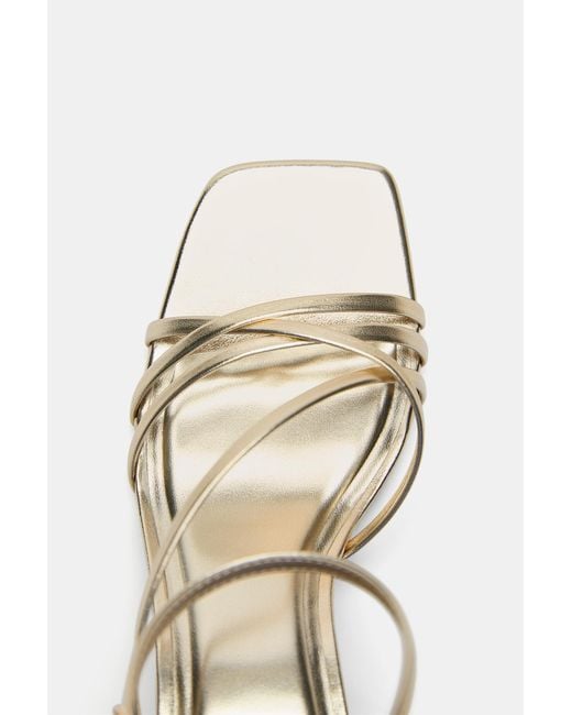 Pull&Bear Natural Strappy High-Heel Sandals