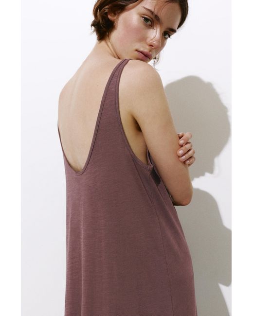 Pull&Bear Brown Strappy Midi Dress
