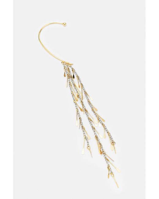 Orecchini Earcuff Frange di Pull&Bear in White