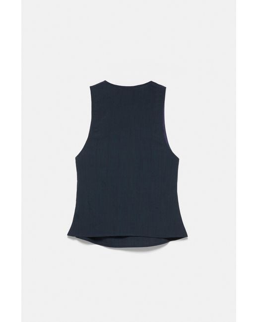 Top Sans Manches À Boucle Pull&Bear en coloris Blue