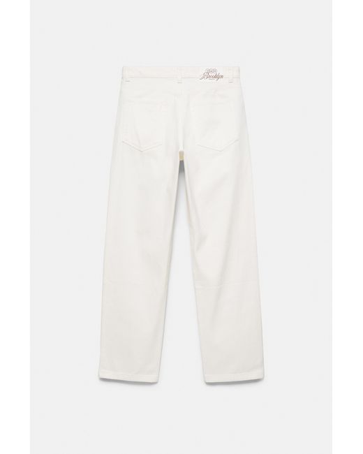 Pantalon Droit Pull&Bear pour homme en coloris White