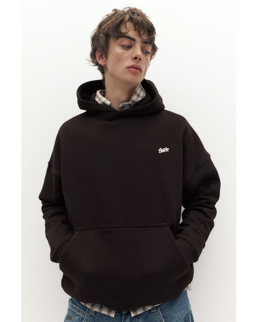 Pull&Bear Black Stwd Hoodie for men
