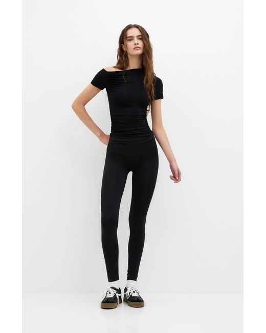 Pull&Bear Black Polyamide Leggings