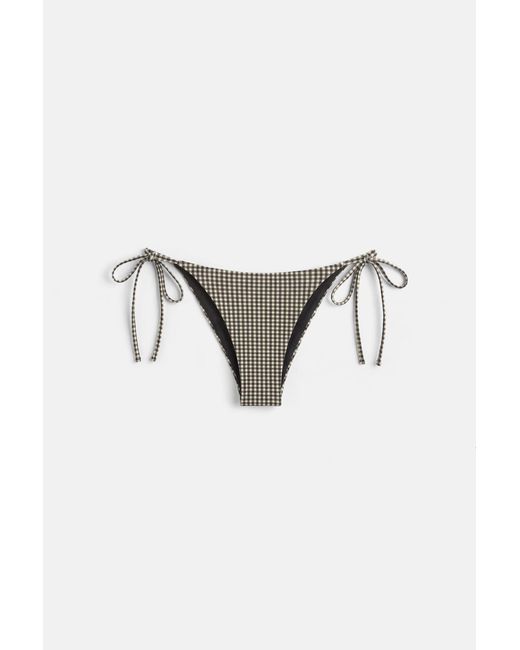 Pull&Bear Brown Gingham Bikini Top