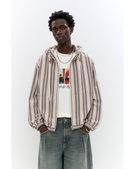 Pull&Bear Multicolor Rustic Striped Jacket for men