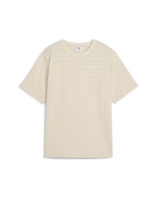 Camiseta Holgada Ess Elevated Structured Para Mujer PUMA de color Natural