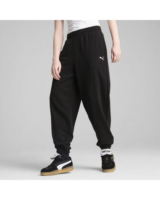 PUMA Black Wardrobe Essentials Relaxed Sweatpants