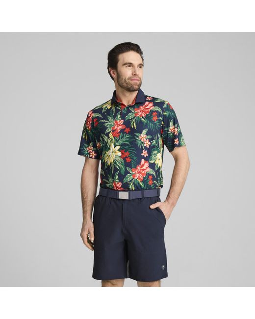 PUMA X Palm Tree Crew Floral Polo Herren in Blue für Herren
