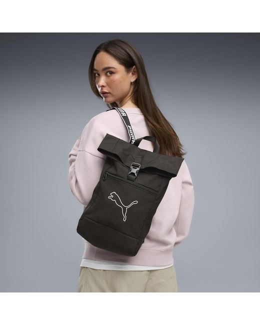 PUMA Black Base Small 12L Rolltop Backpack