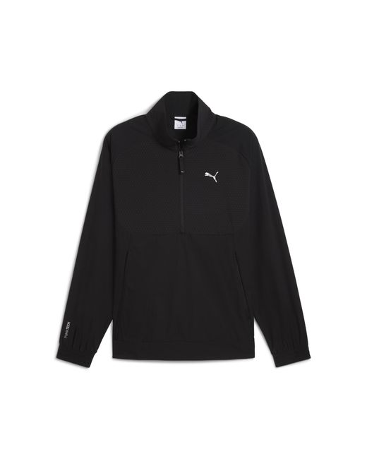 PUMA Black Tech Half-Zip Crew Neck Sweatshirt for men