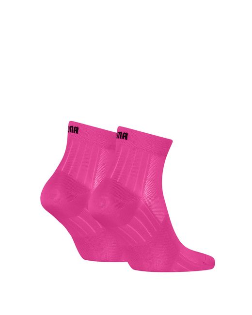 PUMA Pink Quarter Socks (2 Pack)